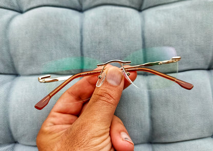 Anti Blue Light Glasses - Rimless Female