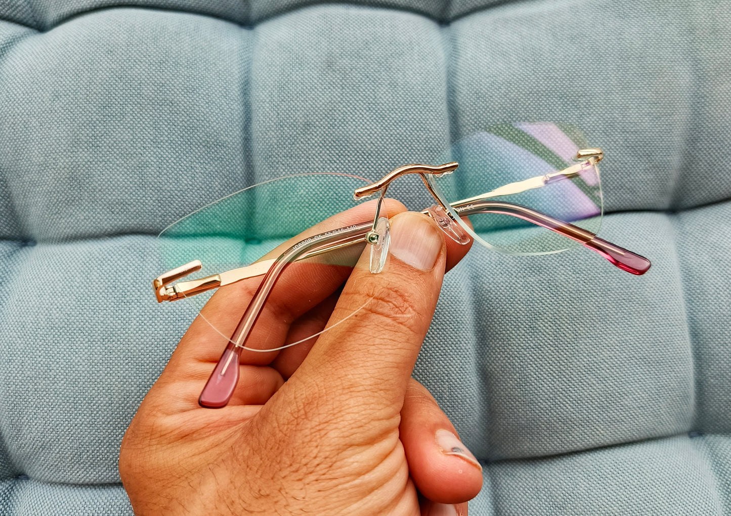 Anti Blue Light Glasses - Rimless Female